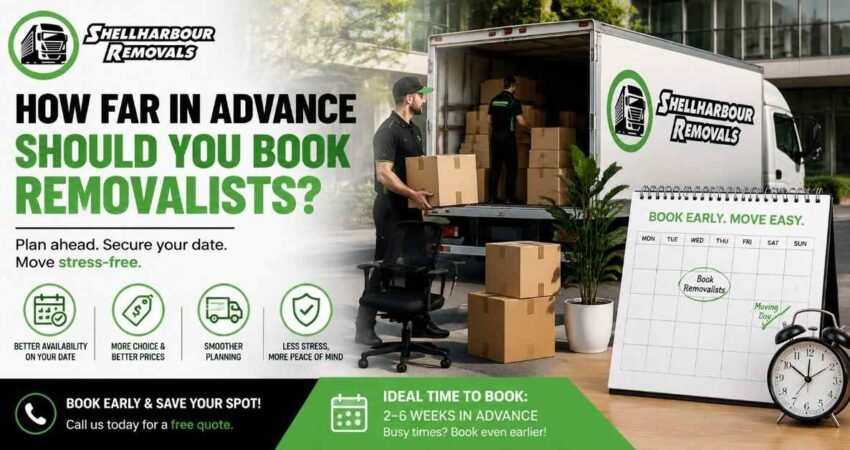 How Far in Advance Should You Book Removalists - shellharbour removals
