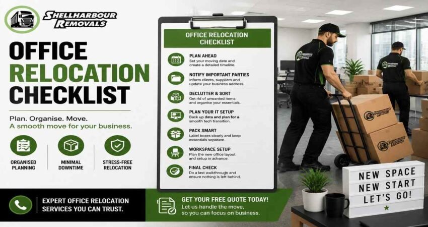 Office Relocation Checklist for Shellharbour removals - Businesses
